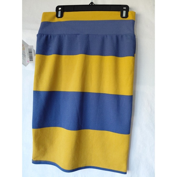 LuLaRoe Dresses & Skirts - NWT LuLaRoe Cassie skirt straight pencil Women's size Medium Yellow Blue